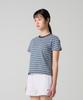 CHAMPION Women'S C-Logo Striped T-Shirt Blue