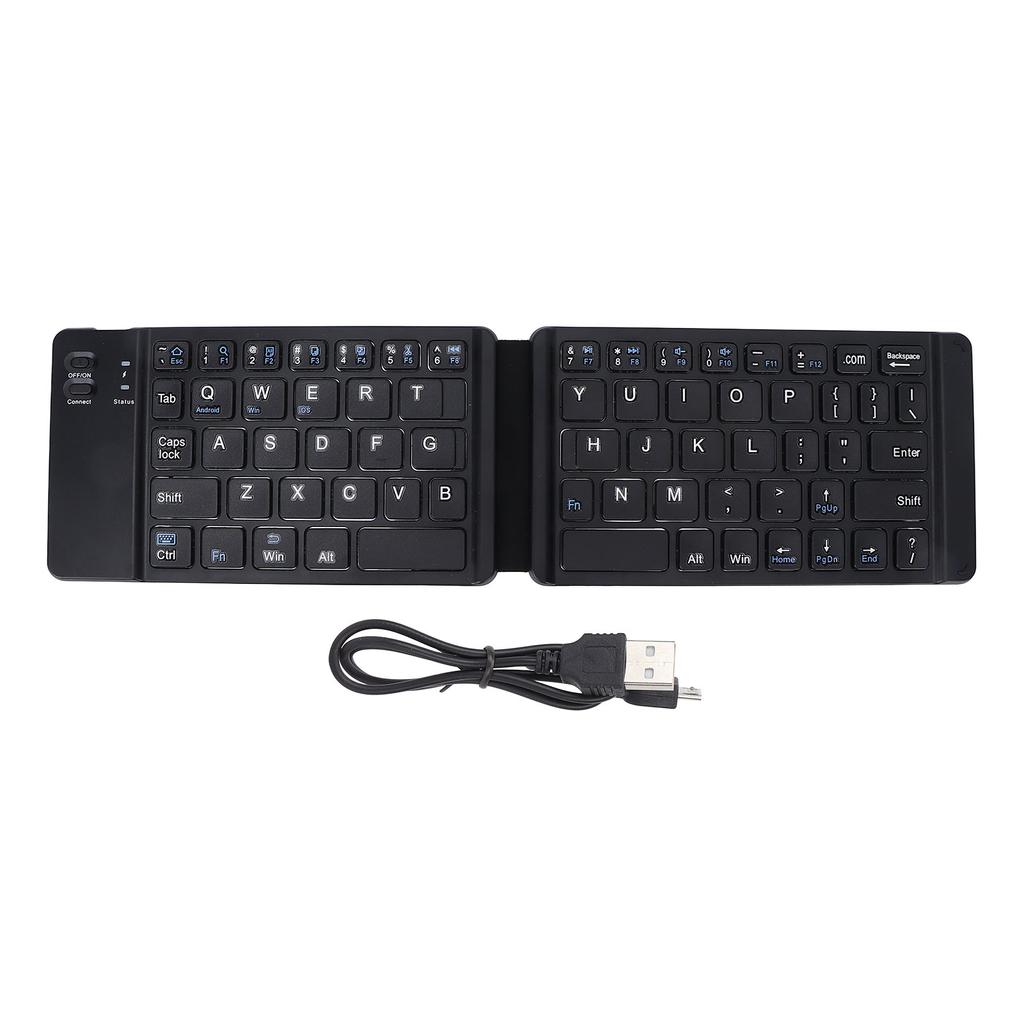 Foldable Keyboard BT3.0 Fast Typing Silent 120mAh Battery Compact Size Wide Compatibility Mini