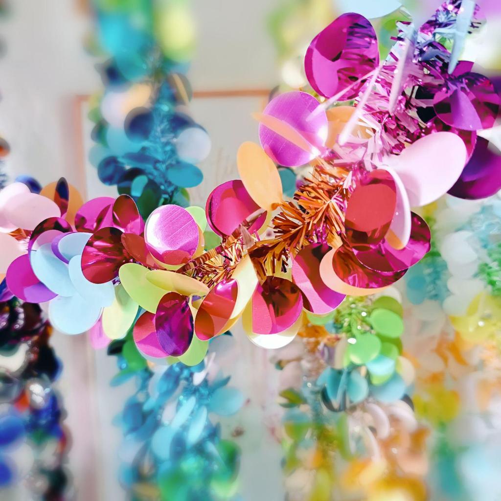 Colorful Tinsel Ribbon for Christmas, Weddings, and Classroom Decorations