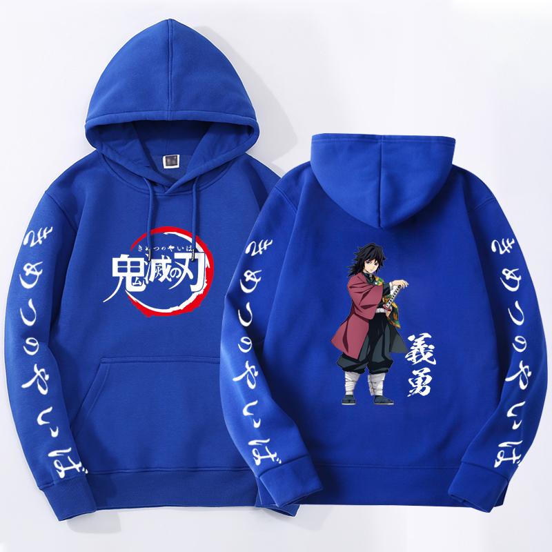 Demon Slayer Anime Hoodies 2023 Spring Autumn Unisex Fashion Unisexga Sweatshirt Round Neck Harajuku Harajuku Hoody Streetwear