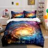 Galaxy-Themed Bedding Set Decor Soft Comfortable Duvet Cover Bedding Set Included 1*Duvet Cover & 2*Pillowcases, Gift