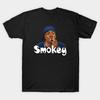Men Black Print T-shirt Friday Movie - Smokey No-Cut Transfer Paper Print Cotton Tshirt