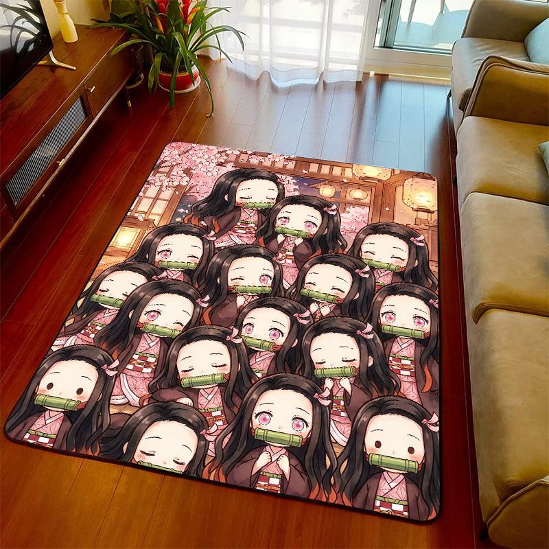 Nezuko Kamado Carpet Rug Non Slip Floor Mat Soft Area Rug for Bedroom Living Room Home -QJY