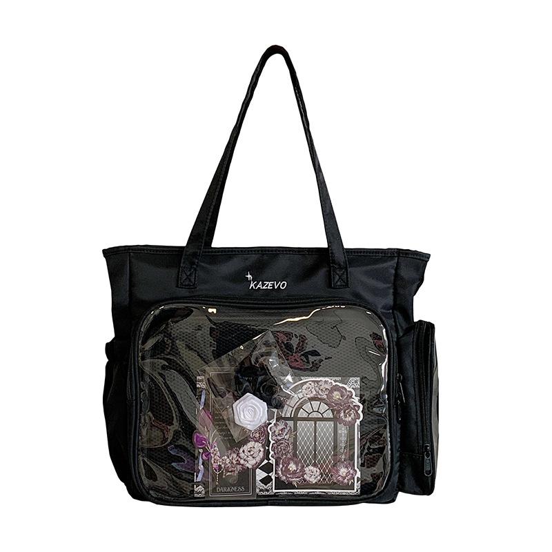 School Bag 2025 New Fashion Cute Backpack Casual Large Capacity Tote Bag Messenger Bag Japanese Versatile Shoulder Pain Bag