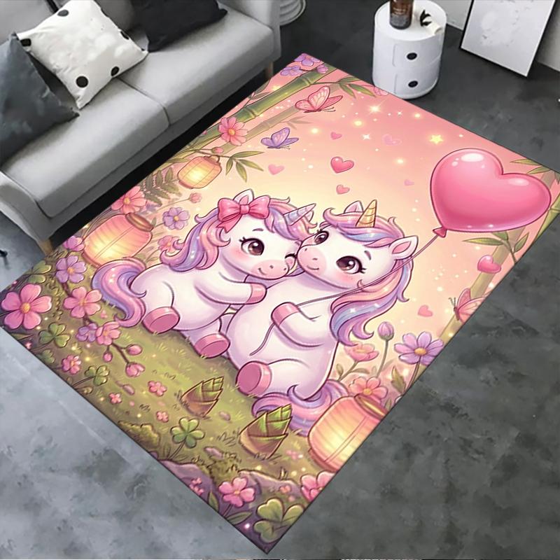 2025 New Unicorn Animal Carpet Rug for Living Room Bedroom Home Sofa Decoration,Kids Play Non-slip Floor Mat138