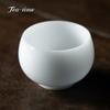 White Ice Fat Jade Porcelain Tea Cup Ceramic Teacup Aesthetic Bowl Puera Cups Gongfu Tea Supplies Teacups Unusual Beautiful Pair