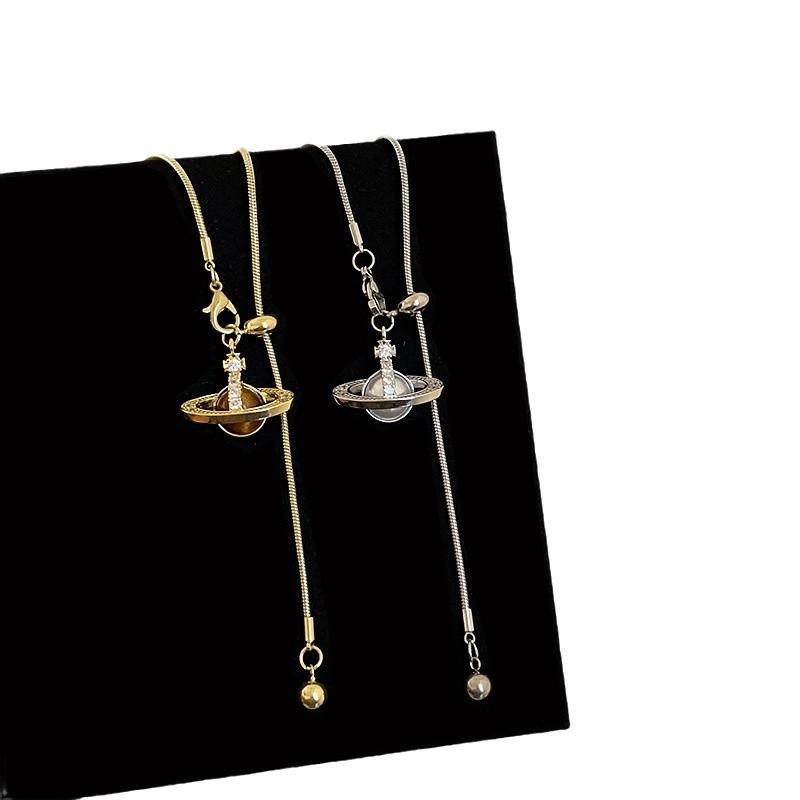 Κολιέ Τρισδιάστατο Πλανήτη Γυναικείο Ελαφρύ Πολυτελές Υψηλής Αίσθησης Μόδα ιδιοσυγκρασία Κομψή μετακίνηση Ευέλικτη αλυσίδα για πουλόβερ στον λαιμό