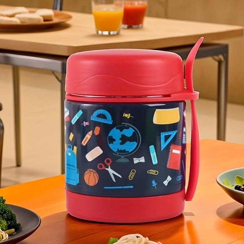 10oz Stainless Steel Lunch Box with Spoon Thermal Food Container Vaccum Cup Insulate Bento Box Thermos Soup Cup for Kids School