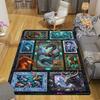 Fantasy Dragon Gallery Pattern Rug Floor Mat for Living Room or Bedroom Soft and Comfortable Carpet a Gift for Birthday and Holiday.