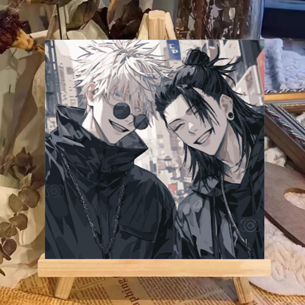 Kit Pittura ad Olio Digitale Anime Demon Slayer Fai da Te per Bambini