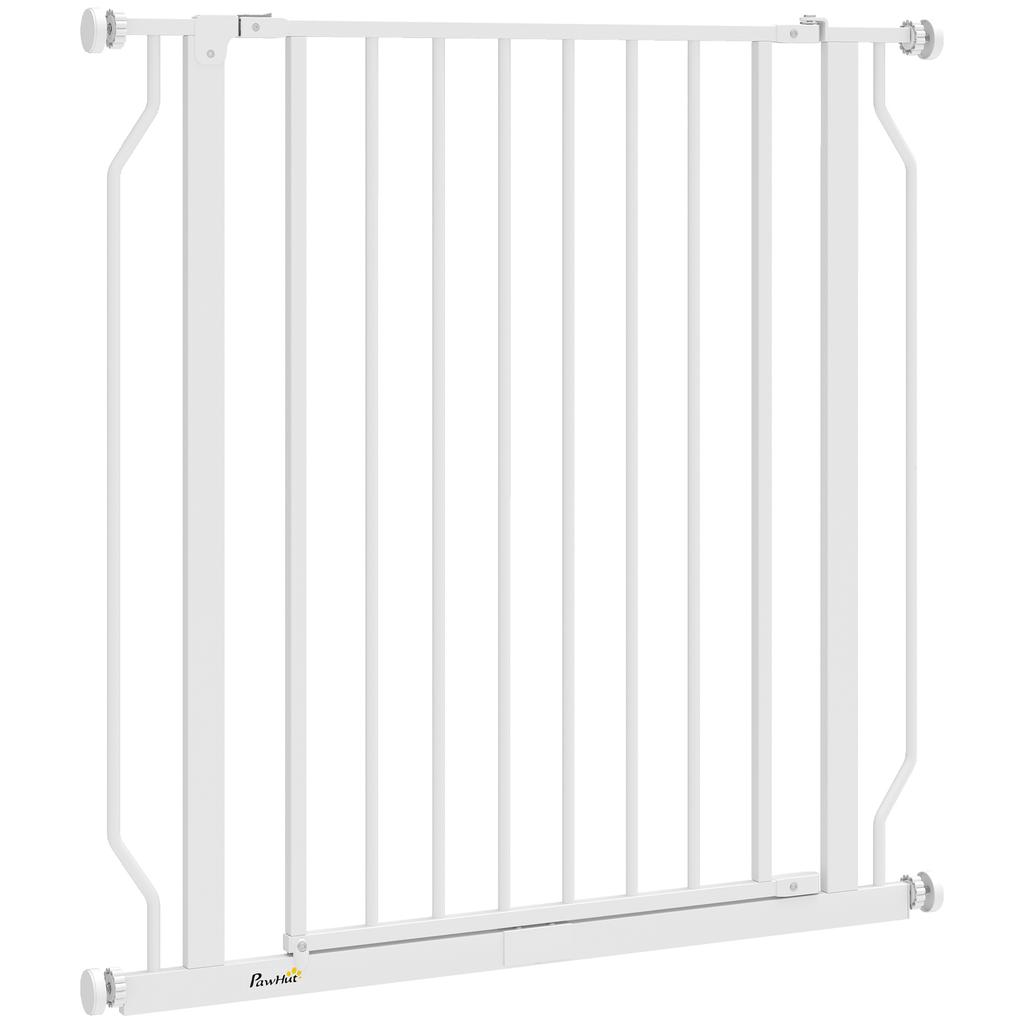 Extra Wide Dog Gate, with Door Pressure, for Doorways, Hallways, Staircases - White