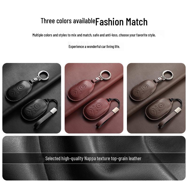 Premium Leather Key Cover for Geely Xingyuan 25 New Wish Dream Edition - Car Key Protection Bag