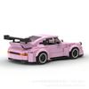 Beliebter MOC Kleinteile Rosa Sportwagen Bausteine Pädagogisches Zusammengebautes Modell Geschenk