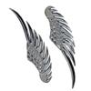 1Pair Car Auto Motorcycle Body Sticker 3D Eagle Angel Wings Fashion Gold Silver Aluminum Stickers Auto Exterior Decoration