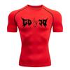 Gojo Print Compression Shirt for Men Sporty Athletic Quick Dry Tshirt Tops Gym Workout Running Baselayers Undershirts Rash Guard