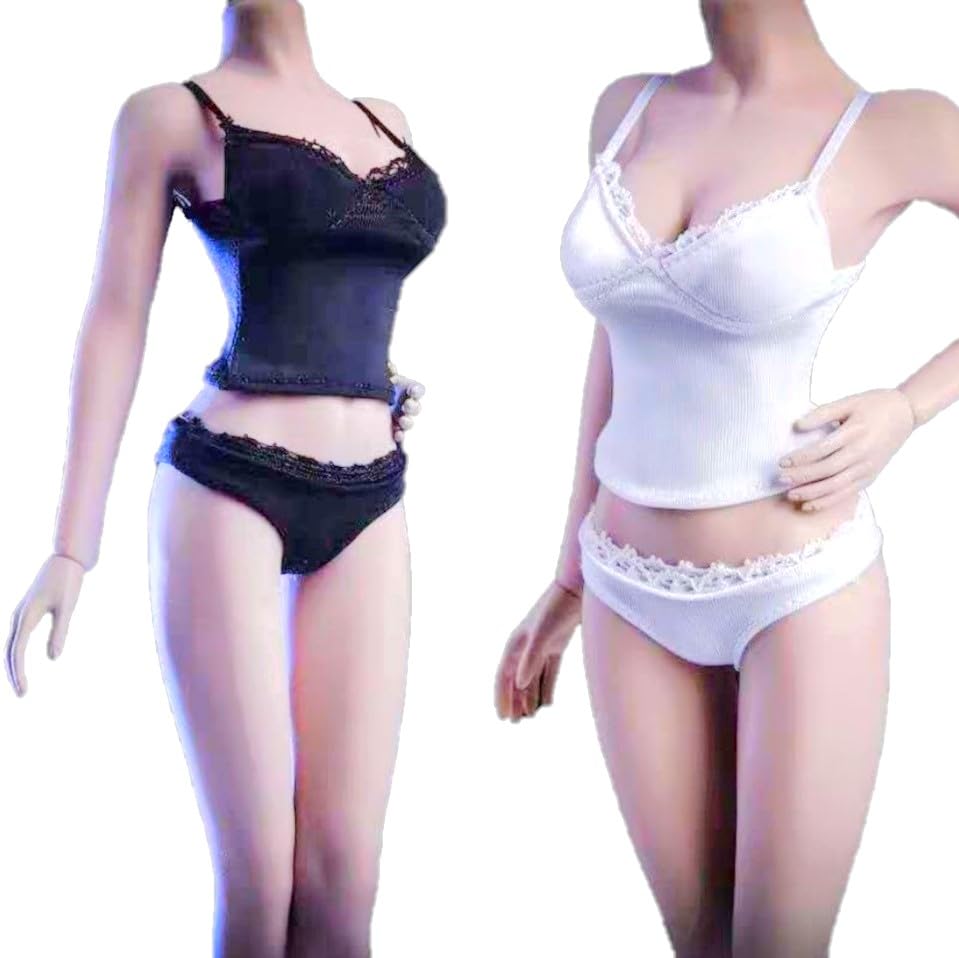 

Scale Female Camisole Panties Set for Figure Underwear with Black White Set for Doll Body Not [COOLPIPIT] 1/6 & Dolls, Lace, & (Body Included)
