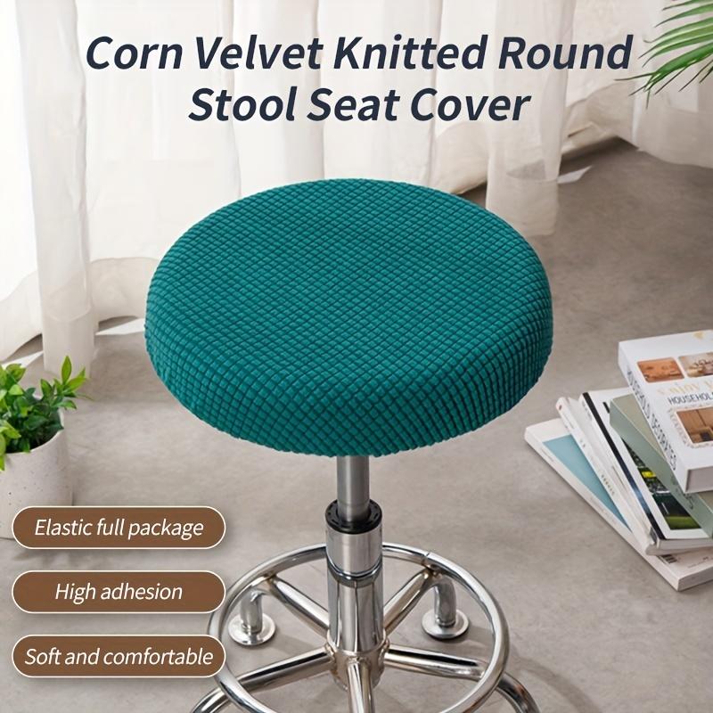 4pc Adjustable Round Stool Cover Removable & Washable Bar Stool Protector Stretch Fabric Fit Multiple Colors for Home Chair Cover