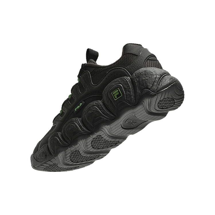 Fila Croissant Fabric Synthetic Leather TPU Comfortable Versatile Low-Top Dad Shoes Men Sneaker Black F12M342123FIB