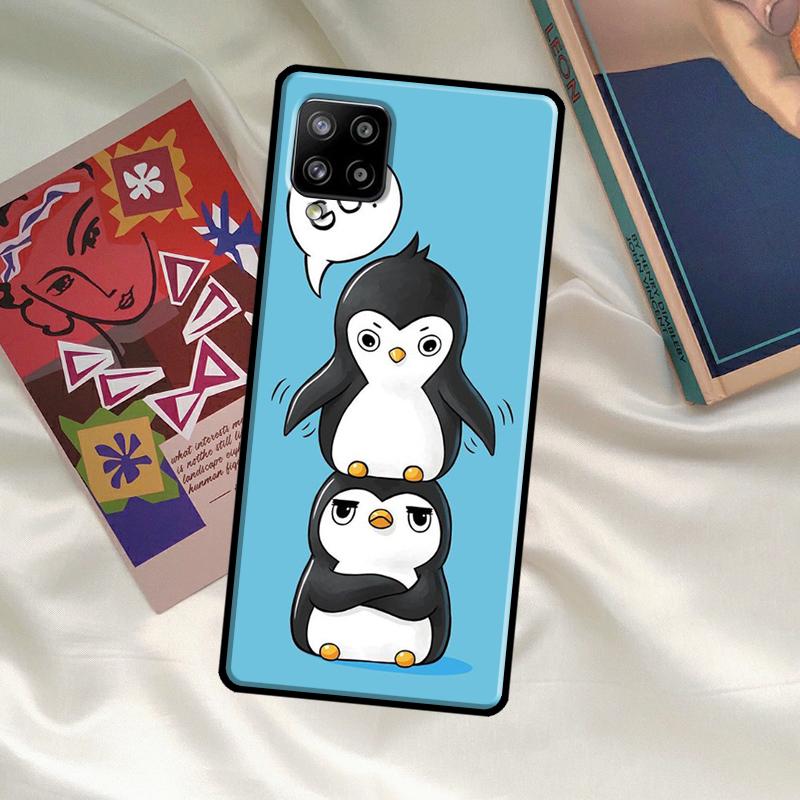 Cute Cartoon Penguin Cover For Samsung Galaxy A14 A34 A54 A12 A22 A32 A52 A72 A13 A23 A33 A53 A52S A71 A51 Case