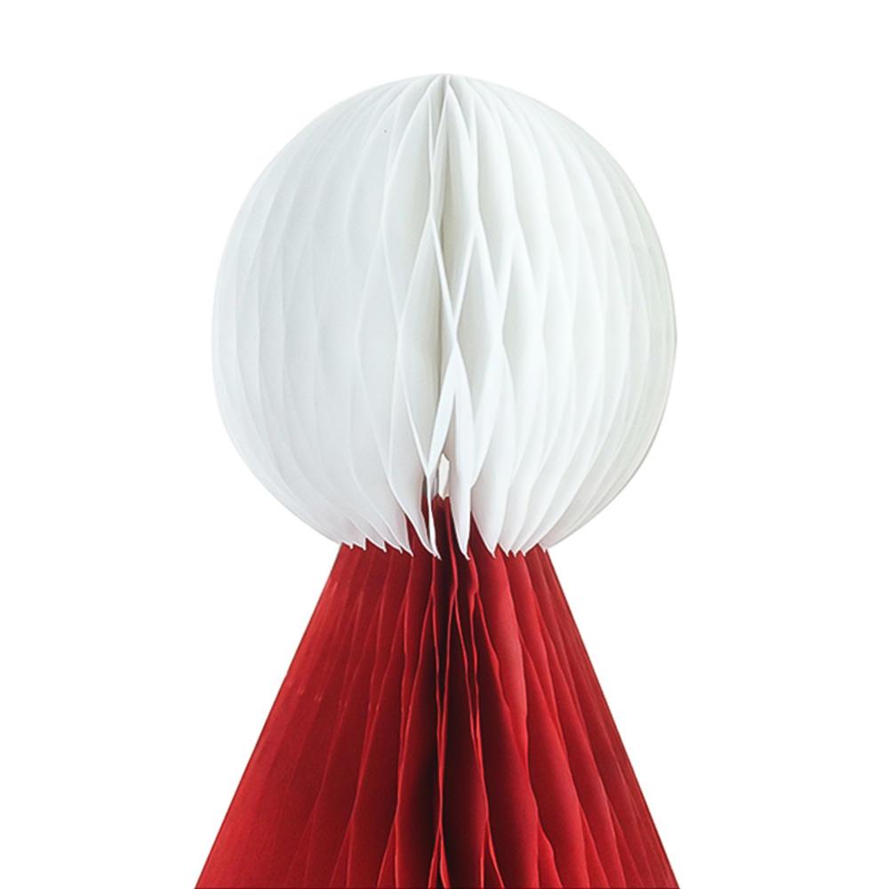 2Pcs/Set 20/30cm Honeycomb Ball Christmas Hat Christmas Tree Decoration Lantern Paper Flower Pendant Scene Layout Xmas Ornaments