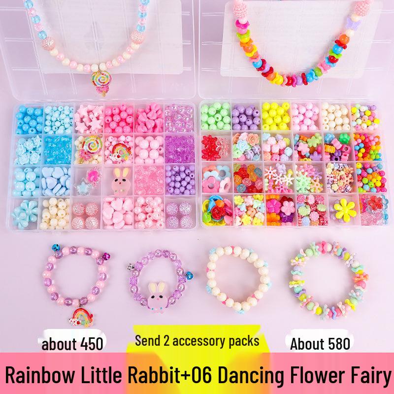 Beaded Toy Kit for Girls: DIY String Beads for Handmade Necklaces - Educational Birthday Gift