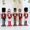 Christmas Nutcrackers Ornament, Wood Christmas Nutcrackers Soldier Figures Standing Decorations for Christmas