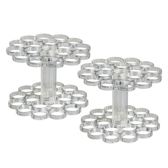 2Pcs Vase Flower Frog Reusable Clear Flower Arrangement Holder Flower Stem Holder Grid for Arranging Flowers Wedding Bridal Shower Party Decor