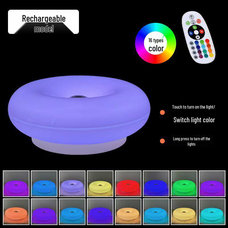 

Помаранчева світлодіодна сенсорна приліжкова лампа у формі пончика для декору спальні 3W