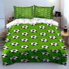 Soccer balls on green. Bedding sets Duvet cover sets Duvet covers Pillowcases(1 * Duvet Cover 2 * Pillowcases without duvet insert)