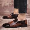 Spring and Autumn New men's leather shoes, flat, fashionable and comfortable, large-sized business casual men's shoes, loafers