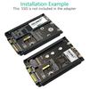 2 Interfaces M.2 SATA3.0/MSATA to SATA3.0 Converters Card, 6Gbps Transfer Rate for Desktops and Servers