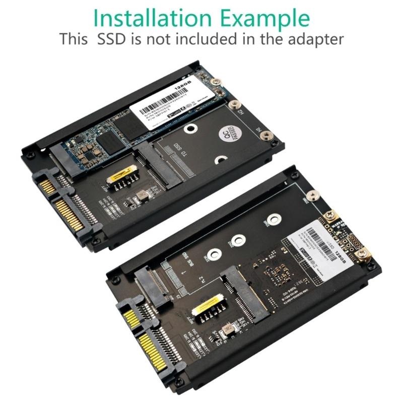 2 Interfaces M.2 SATA3.0/MSATA to SATA3.0 Converters Card, 6Gbps Transfer Rate for Desktops and Servers