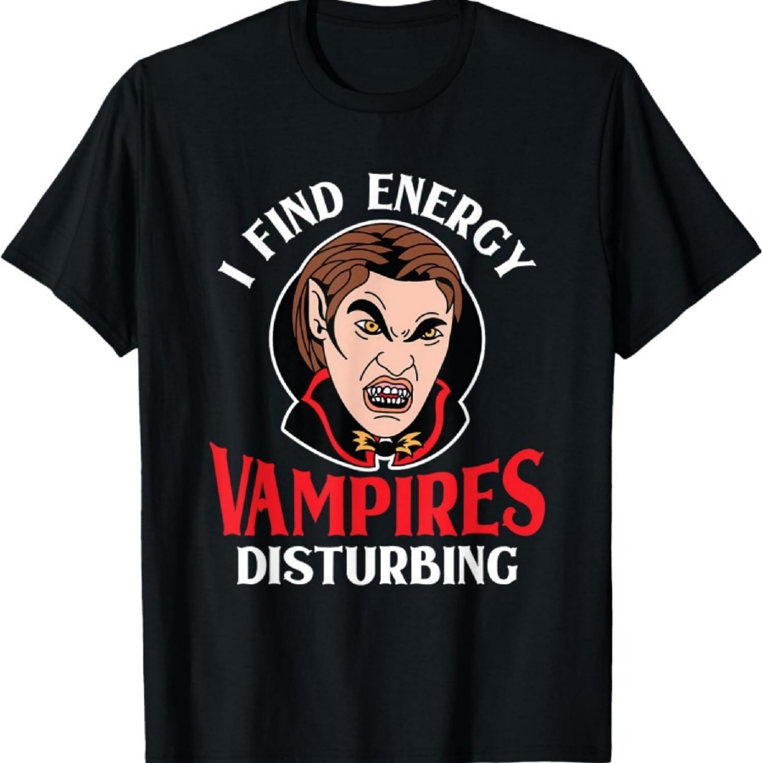 Жуткая футболка на Хэллоуин с Дракулой-вампиром, кровавым ужасом S