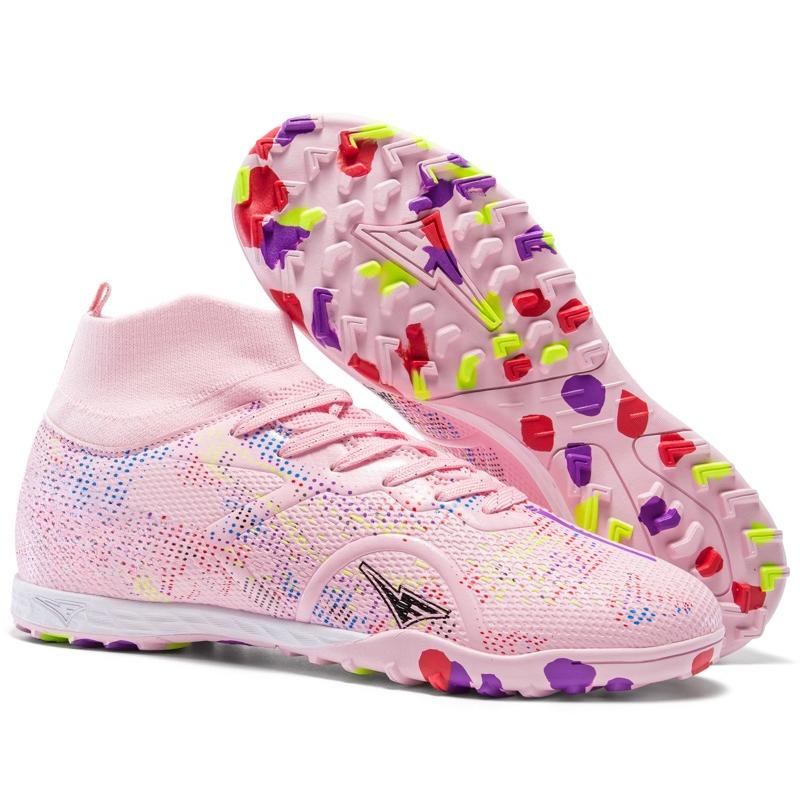 Men's/Women's Soccer Shoes Rubber Soft Sole Short Spikes Artificial Turf Indoor Competition Professional Children's Football Shoes