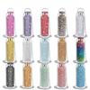 Borraccia Termica Acciaio Inossidabile Brillante Borchiata con Diamanti Festa alla Moda Catena a Tracolla Staccabile Regalo per Donna