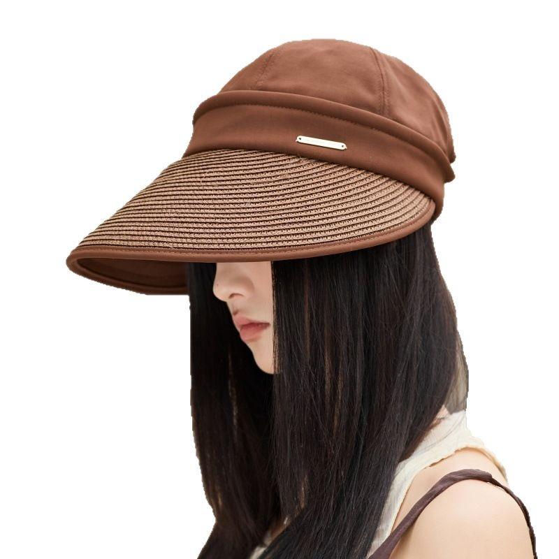 Grass Eaves Outdoor Sun Hat Uv Protection Empty Top Sun Hat Outdoor Sun Protection Breathable Bucket Hat
