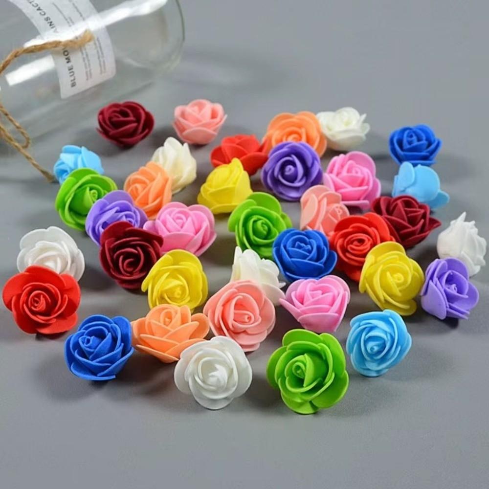 100Pcs Foam Foam Rose Handmade Foam Rose Heads Gift Artificial Flowers Valentines Day