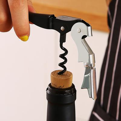 Flaschenöffner Multifunktionales Seepferdchenmesser Schwarz Edelstahl Rotwein Flaschenöffner 1 Stück Küchen- Restaurant- Barwerkzeuge