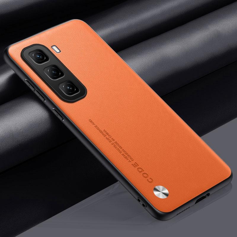 

Роскошный чехол из искусственной кожи для Infinix Hot 50 Pro Plus 4G, задняя крышка, матовый силиконовый чехол для полной защиты телефона для Infinix Hot 50 5G Infinix Hot 50 4G оранжевый
