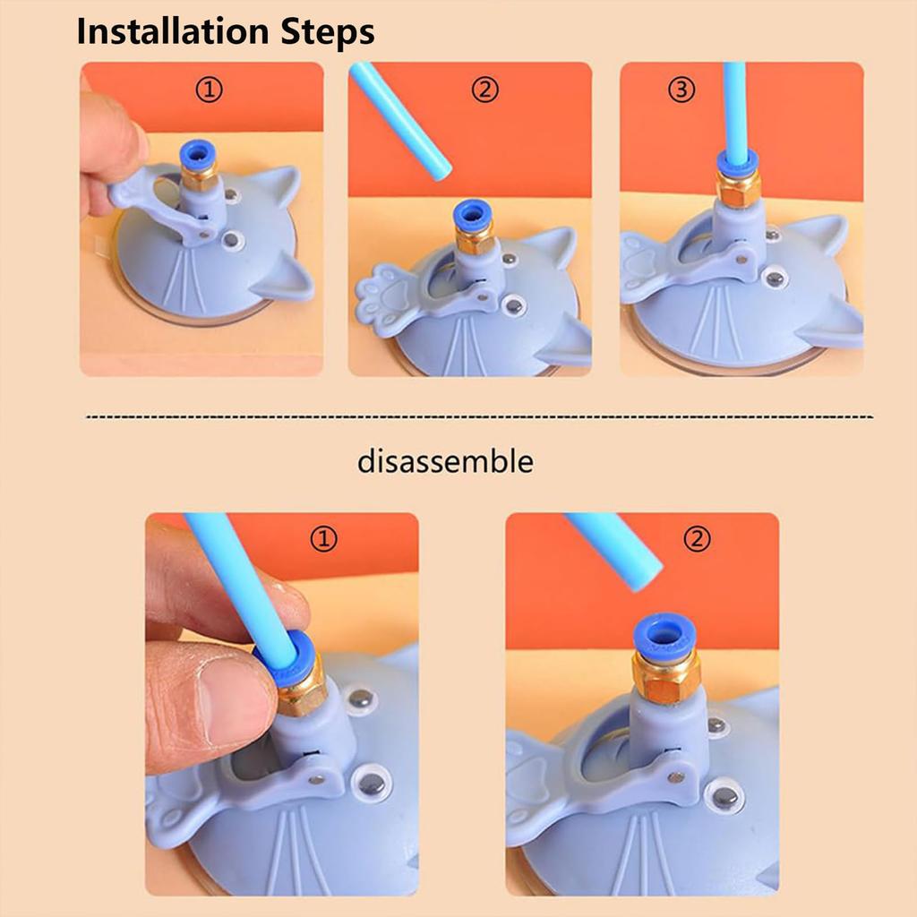 Suction Cup Cat Teaser Toy Funny Retractable Cat Wand Toy Interactive Pet Cats Toys Suitable for Cats Entertainment Playing