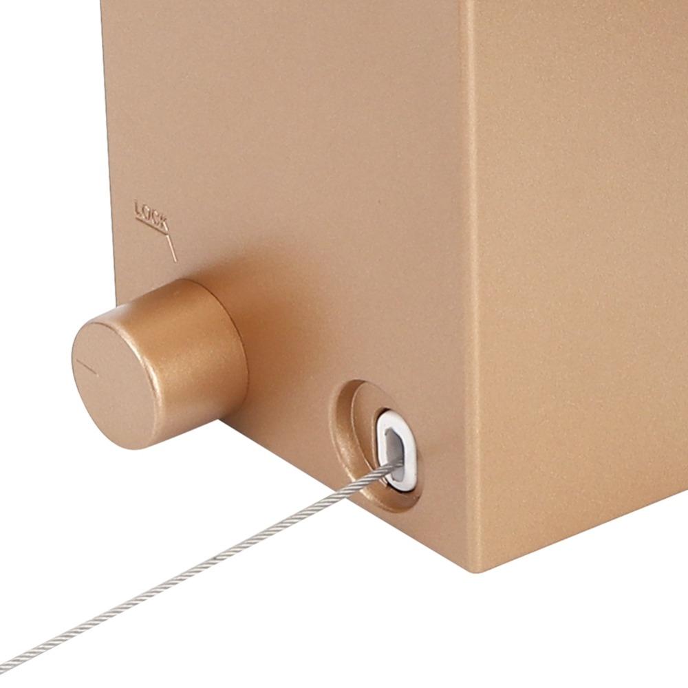 Gold Pink Retractable Clothesline Stainless Steel  ABS Steel Rope Clothesline  Indoor Outdoor