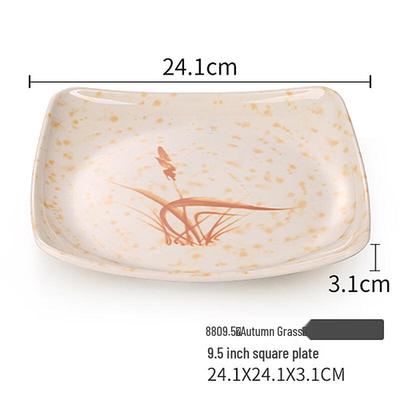 Plastic Round Plate and Bowl Tableware Set