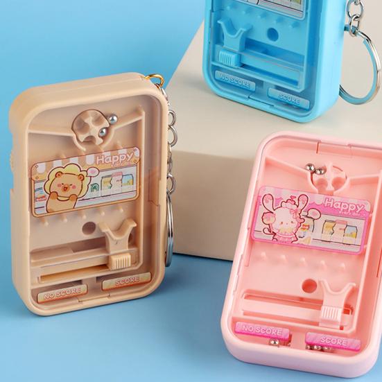 Boredom Relief Game Machine Bead Catching Keychain, Mini Toy for Keychain Stress Relief, Schoolbag Backpack Charm, Gift Kids Adults Decoration