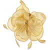 Tea Party Fascinator Hat for Party Wedding Women Feather Organza Fascinator Hair Pin Hat Big Flower Church Cap Headdress