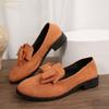Bow Low-top Single Shoes Women's 2025 Autumn New Plus-size One-foot Loafers