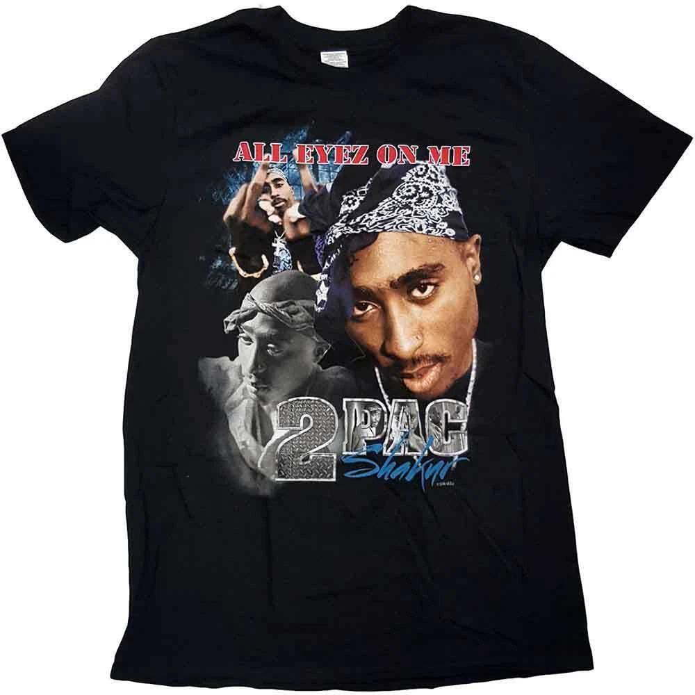 2pac Tupac T Shirt All Eyez Homage Logo Official Mens Black S M