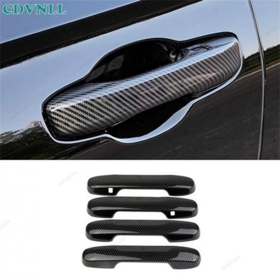 For Honda Pilot -2025 Carbon Fiber Car Door Handles Cover Trim 4pcs