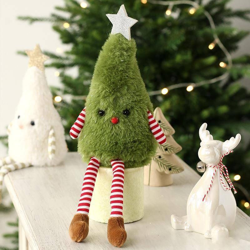 Christmas Cute Decorations Cartoon Plush Toys Home Party Doll Supplies Adornment
