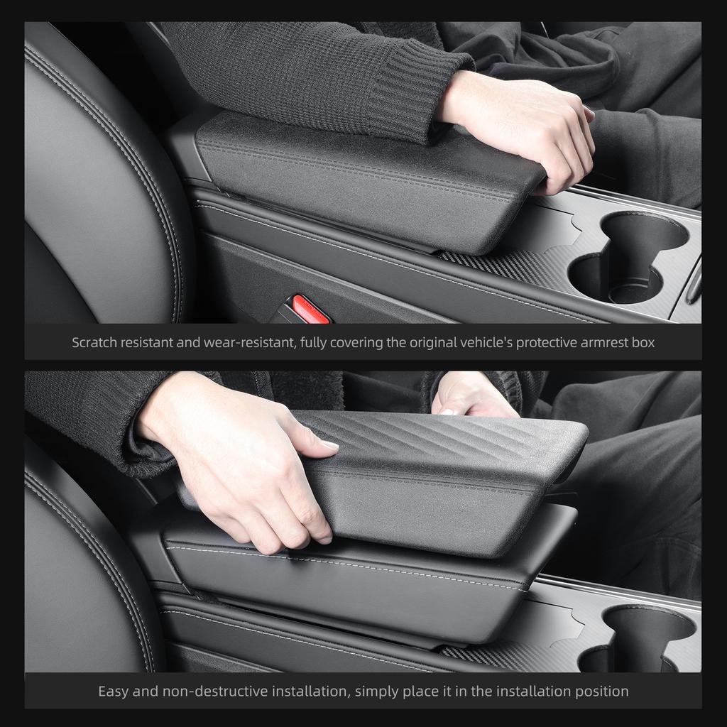 For Tesla Model Y 2025-2025 Armrest Box Protective Cover Central Control Armrest TPE Protector Mat Car Interior Accessories