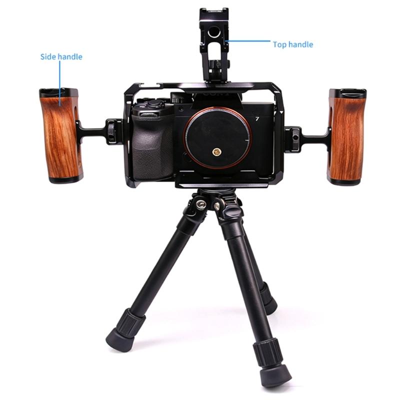 Professional Camera Cage Camera Full Cage Lightweight for A7M4 A7M5 A7R5 Aluminum Video Rig Button Cold Shoe QR Base Accessories